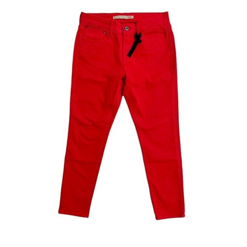 IT! Jeans Midrise Ankle Skinny Red Denim Jeans SZ 27 NWT